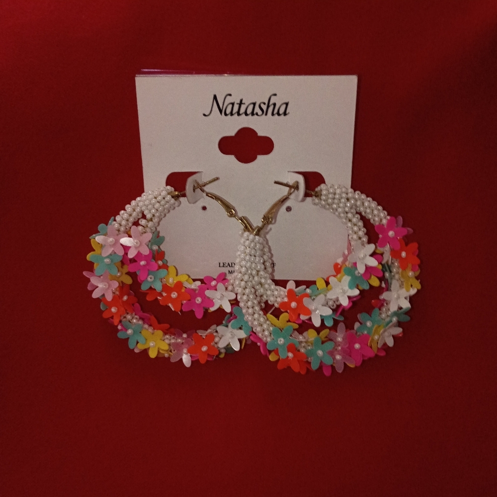 Handmade Colorful Floral Earrings
